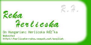 reka herlicska business card